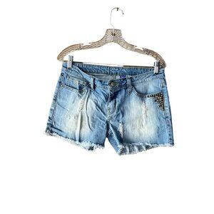 Gypsy Soule  Women's Light Blue Distressed Shorts